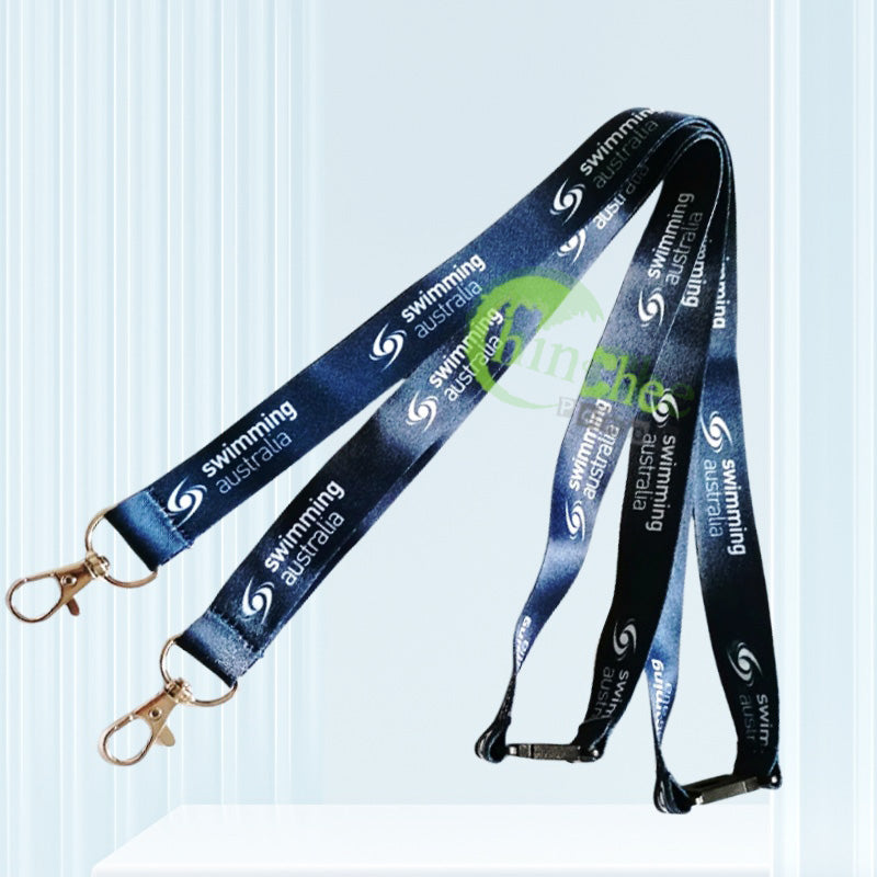 Full-color sublimation printed custom lanyard with safety buckle